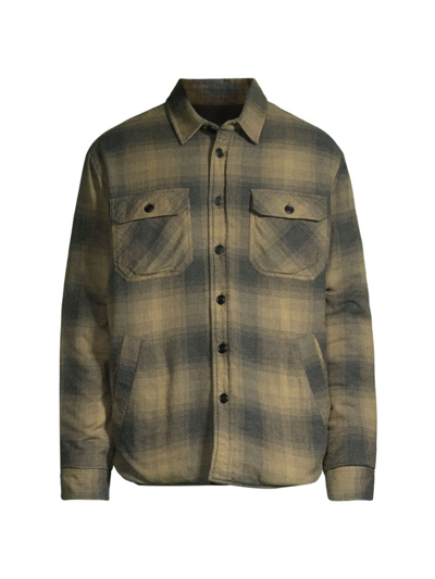 Rails Men's Worthing Plaid Shirt Jacket In Moss Eclipse