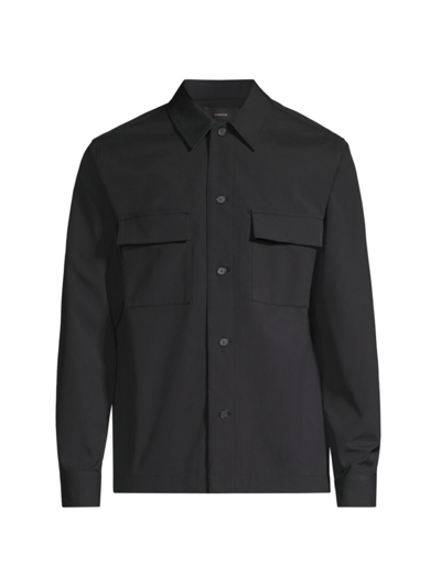 Vince Men's Tech Dobby Shirt Jacket In Black