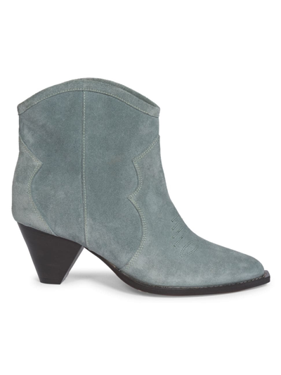 Isabel Marant Women's Darizo 55mm Suede Ankle Boots In Sea Green