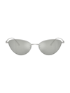 Khaite X Oliver Peoples 1998c Mirrored Steel Butterfly Sunglasses In Silver