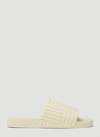 Bottega Veneta Off-white Rubber Slides In Cream