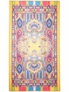 ETRO MULTICOLOR BEACH TOWEL WITH PAISLEY ORNAMENTAL PRINT IN COTTON TERRY