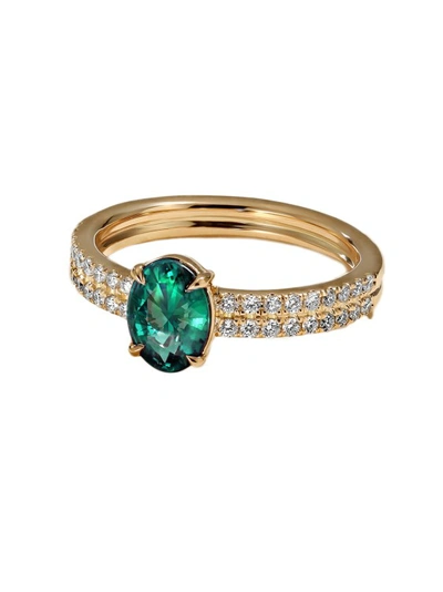 Mark Henry Jewelry Stacked Band Alexandrite And Diamond Ring