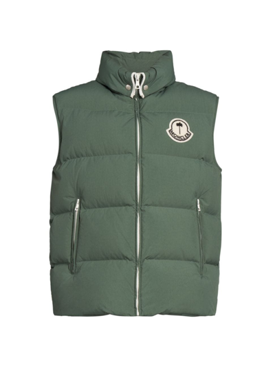 Moncler Genius X Palm Angels Rodmar羽绒背心 In Green