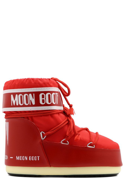 Moon Boot Icon Low Nylon Boot In Red