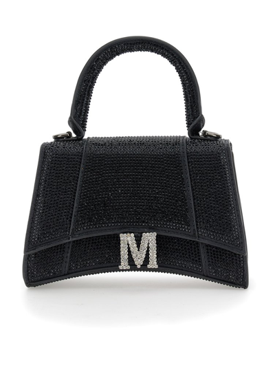 Monnalisa Embellished Foldover Top Shoulder Bag In Black