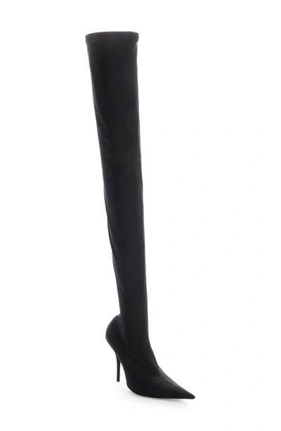 Balenciaga Naked Over The Knee Boot In Black