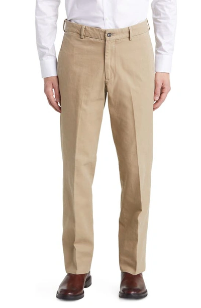 BERLE BERLE CHARLESTON FLAT FRONT KHAKIS