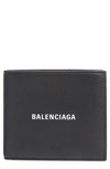 Balenciaga Men's Cash Square Folded Wallet In Black