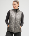CHICO'S FAUX LEATHER VEST IN GREY SIZE XL | CHICO'S