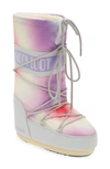 Moon Boot Icon Tie-dye Padded Boots In Glacier Grey