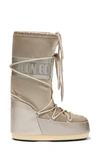 Moon Boot Moonboot Metallic Boots With Lace-up Design In Silver