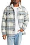 RENOWNED PLAID FAUX MOHAIR WORKWEAR JACKET