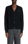 Acne Studios Keve Logo-appliquéd Wool Cardigan In Black