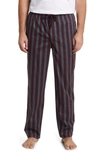 Nordstrom Woven Pajama Pants In Burgundy Fudge Chandler Stripe