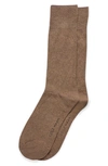 Cole Haan Tonal Argyle Crew Socks In Brown Heather