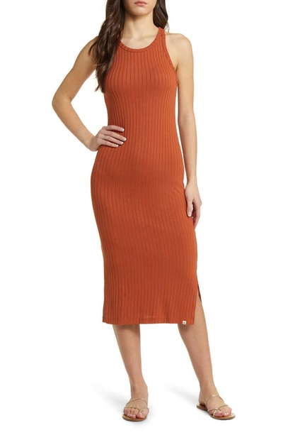 Rip Curl Premium Rib Racerback Dress In Auburn