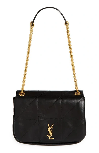 Saint Laurent Jamie 4.3 Small Ysl Shoulder Bag In Quilted Smooth Leather In Black