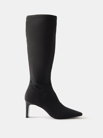 Reformation Rosa Stretch Knee Boot In Black
