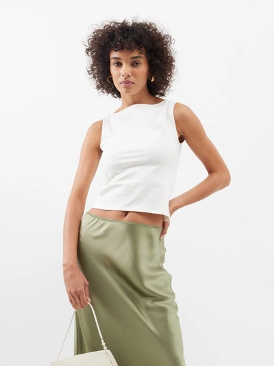 Reformation Dusk Knit Top In Ivory