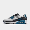 Nike Men's Air Max 90 Casual Shoes In Light Smoke Grey/black/industrial Blue/summit White