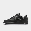 Nike Men's Air Force 1 Low Casual Shoes In Black/black/white