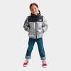 The North Face Inc Little Kids' 1996 Retro Nuptse Jacket In Meld Grey Nature Texture Metallic Print