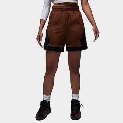 Nike Jordan Women's Sport Diamond Shorts In Cacao Wow/black/black/cacao Wow