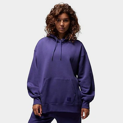 Nike Jordan Women's Flight Fleece Pullover Hoodie In Sky J Purple/sky J Mauve 