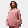 Nike Jordan Women's Flight Fleece Pullover Hoodie In Red Stardust/atmosphere 