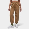 Nike Jordan Women's Flight Fleece Jogger Pants In Brown Kelp 