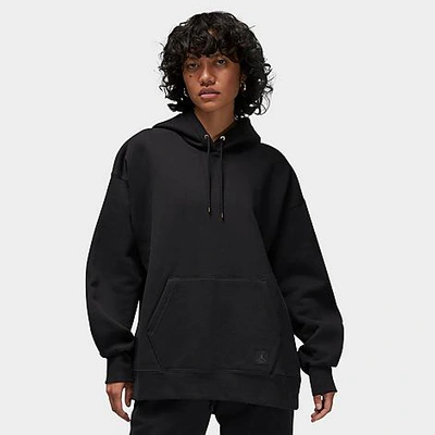 Nike Jordan Women's Flight Fleece Pullover Hoodie In Black 