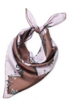 LAFAYETTE 148 L BEAM FLORAL PRINT SILK SQUARE SCARF