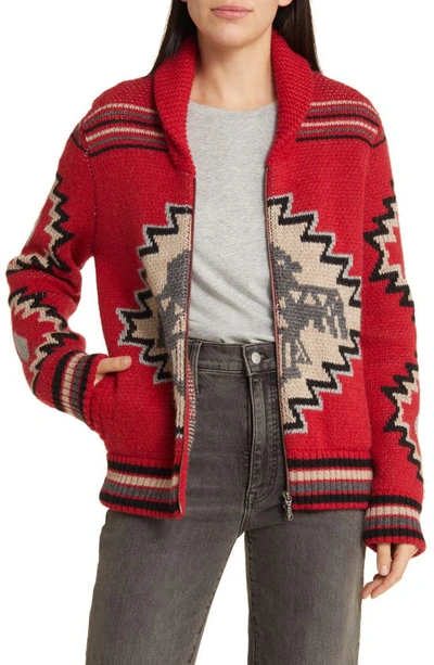 Faherty Steven Paul Judd Thunderbird Cardigan In Red