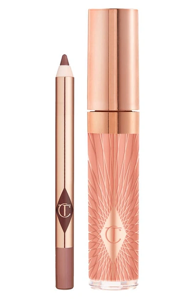 Charlotte Tilbury Mini Glossy Pink Lip Gloss + Lip Liner Set Fresh Pink