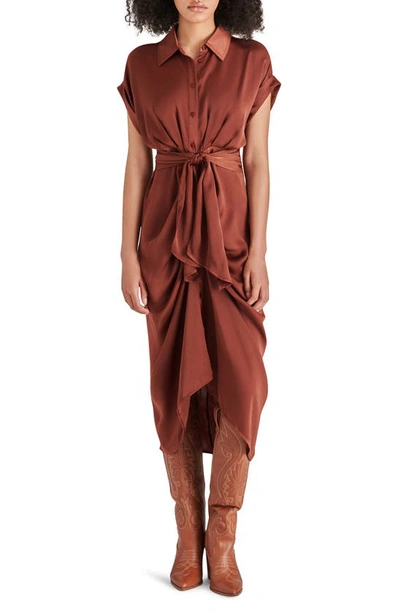 Steve Madden Tori Midi Dress In Brick