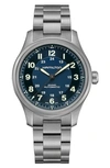 Hamilton Khaki Field Titanium Auto In Blue