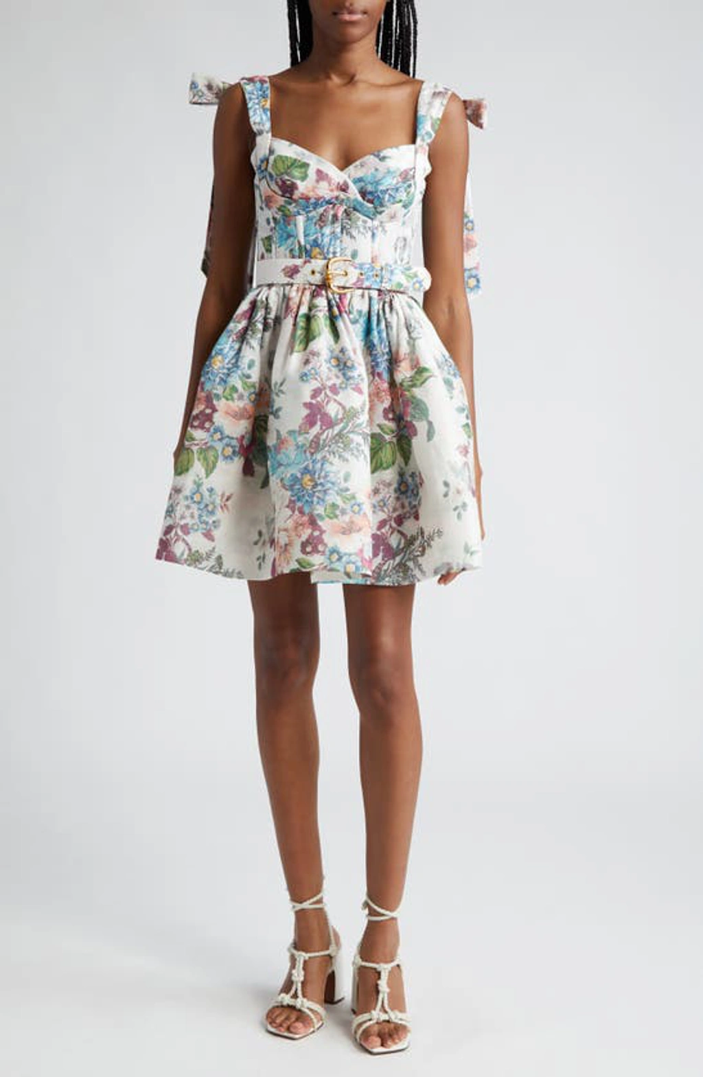 nisha strapless mini dress Mew Mews Inara Strapless Mesh Cutout Mini Dress In Blush