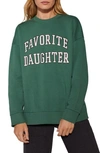 Favorite Daughter Collegiate Sweatshirt In Evergreen In Green