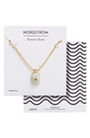 NORDSTROM AMAZONITE STARBURST PENDANT NECKLACE