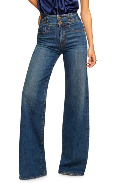 Ramy Brook Liv High-rise Wide-leg Jeans In Medium Wash