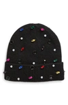 Tasha Embellished Beanie In Black