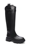 Ash Galaxy Lug Riding Boot In Black