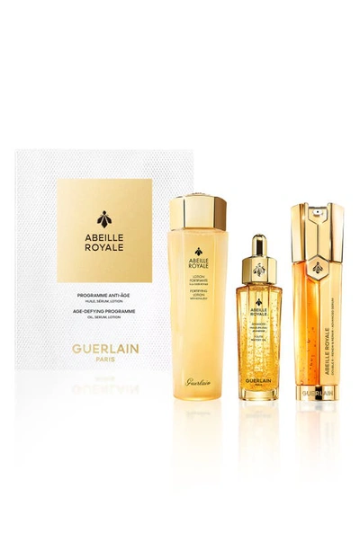 Guerlain 3-piece Abeille Royale Bestsellers Lotion, Watery Oil & Serum Set In No Color