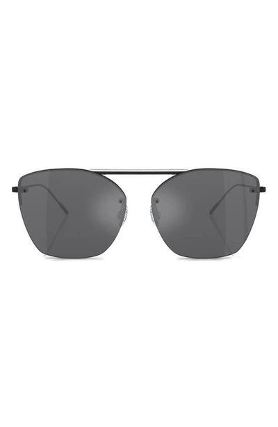 Oliver Peoples 61mm Irregular Sunglasses In Matte Black