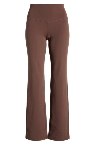 Zella Zelfit High Waist Wide Leg Pocket Pants In Burgundy Fudge