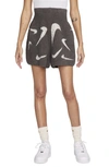 Nike Women's  Sportswear Phoenix Cozy Bouclã© High-waisted Slim 4" Knit Shorts In Brown