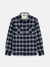 ALEX MILL CHORE SHIRT IN NAVY PLAID FLANNEL