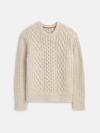 Alex Mill Fisherman Cable Crewneck In Donegal Wool In Oatmeal