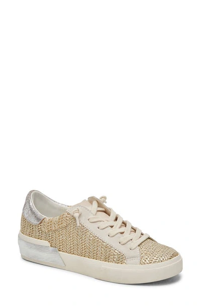 Dolce Vita Women's Zina Low Top Sneakers In Platinum Woven